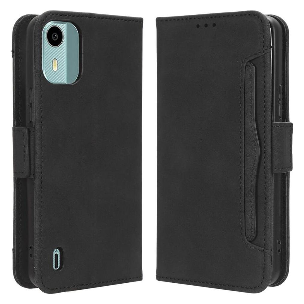 Cover-Discount Nokia C12 - Etui mit vielen Kartenfächer schwarz (Nokia C12) (660137657C)