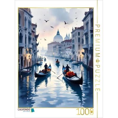 CALVENDO Puzzle Venedig - Stadt der Gondeln | 1000 Teile Lege-Größe 64x48cm Foto-Puzzle für glückliche Stunden