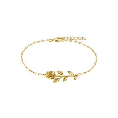 Armband AMOR "Rose", gold (gelbgoldfarben), Armbänder, Damen, 19cm, Silber 925 (Sterlingsilber), Armband