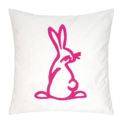Dekokissen PAD "BUNNIES", pink, B:45cm L:45cm, Polyester, Dekokissen_Sitzkissen_Kissenhüllen, Embroidery