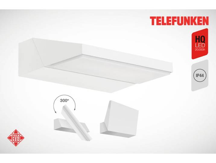LED Außen-Wandleuchte TELEFUNKEN BERGEN , weiß (weiß, neutral), Leuchten, LED Außen-Wandleuchte