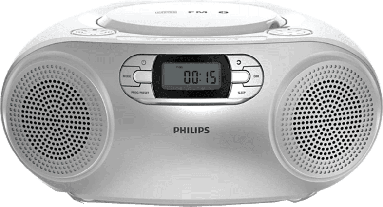 Radio CD - Philips TAZ2000S/10, 3 W, FM, Bluetooth, USB, Plata