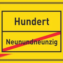 HB-Druck Hundert Neunundneunzig Schild Ortsschild A0 (841x1189mm)