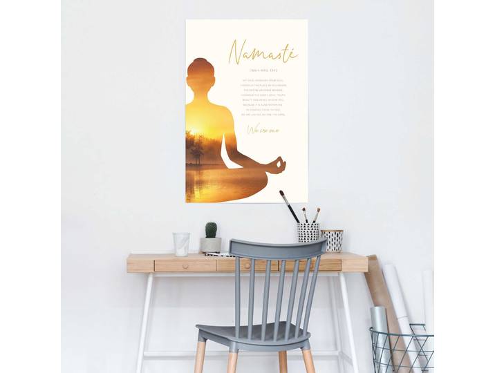 Affiche Namasté Papier Vert 61 x 92 x 0cm