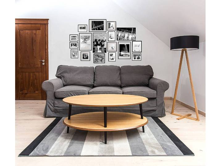 Lampadaire Tales 48 x 130 x 30cm Noir/Noir Frêne verni
