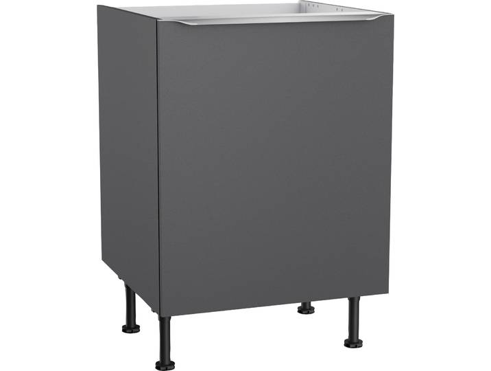 Spülenschrank KOCHSTATION KS-Aken , grau (anthrazit), B:60cm H:87cm T:58,4cm, Schränke, Spülenschrank