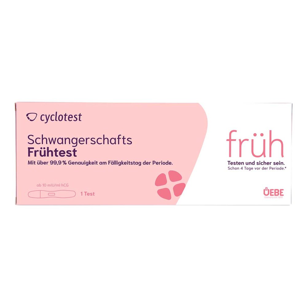 Uebe Medical GmbH Cyclotest Schwangerschafts-frühtest 10 mlU/ml Urin 13513014