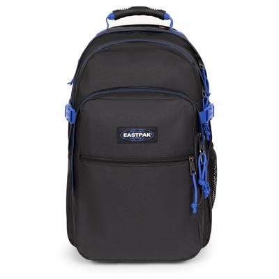 Freizeitrucksack EASTPAK "TUTOR", Gr. B/H/T: 32,5cm x 48cm x 26cm, schwarz (schwarz, blau), Polyester, Rucksäcke Freizeitrucksack, Schulrucksack, Businessrucksack mit 16" Laptopfach für Schule & Uni
