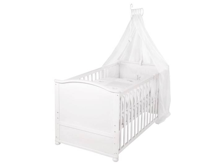 Roba Babybett Hase 70 x 140 cm weiß, Weiß, Holzwerkstoff, Rechteckig, 70x140 cm, Baby- und Kindermöbel, Babyzimmer, Babybett, Gitterbett
