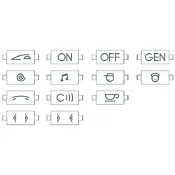 BTicino N4916KIT Symbol-Kit für Wippe x4916T und x4916M2T Weiß