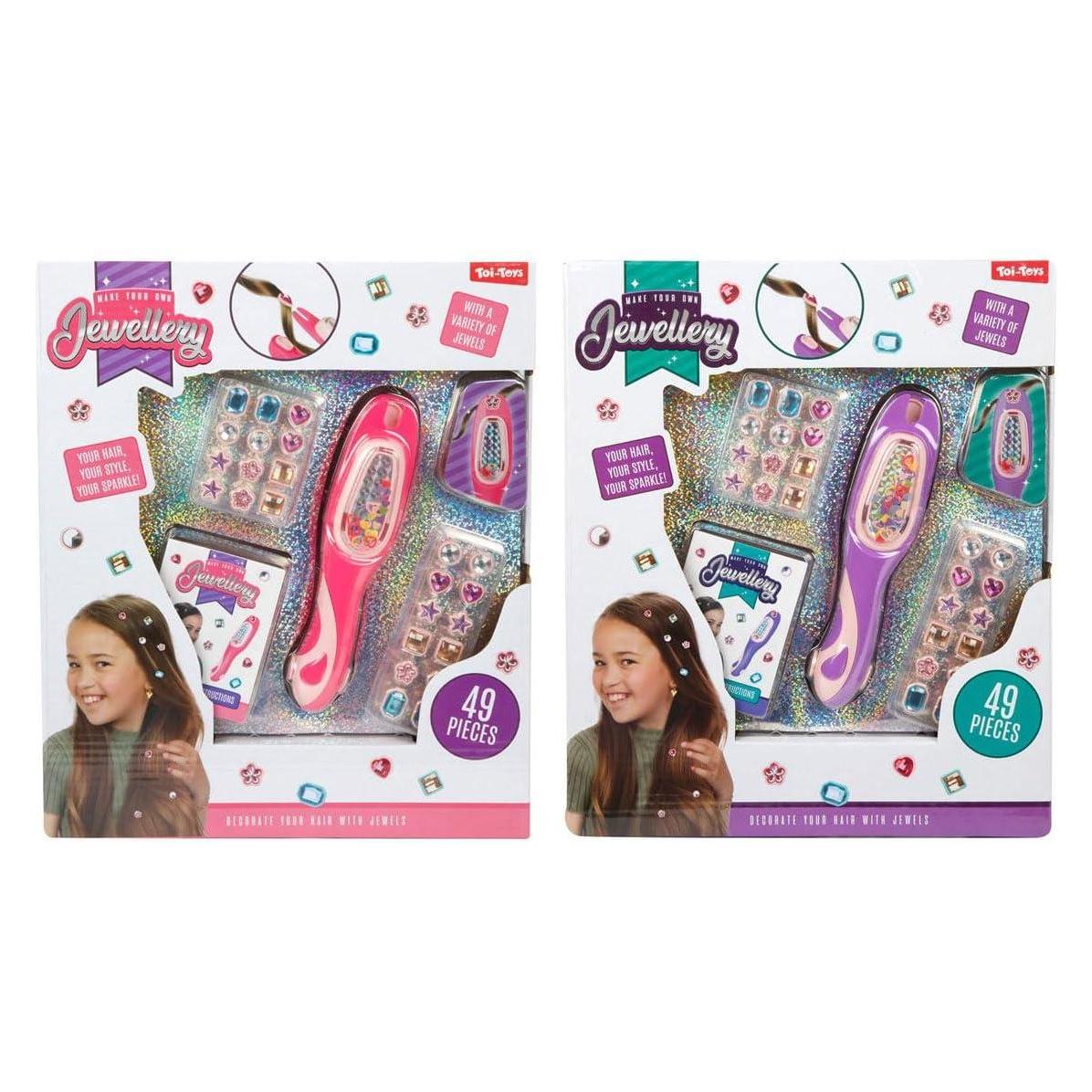 Toi-Toys Set Haarschmuck mit Juwelen - 49-teilig. (00102Z)