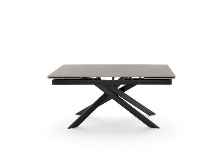 Table extensible céramique pierre grise x anthracite 160-240 cm