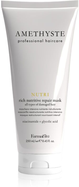 FarmaVita Amethyste Nutri masque régénérateur en profondeur pour cheveux abîmés et traités chimiquement 250 ml