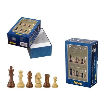 Schachfiguren Artus, Königshöhe 110 mm, gewichtet, in Setup Box