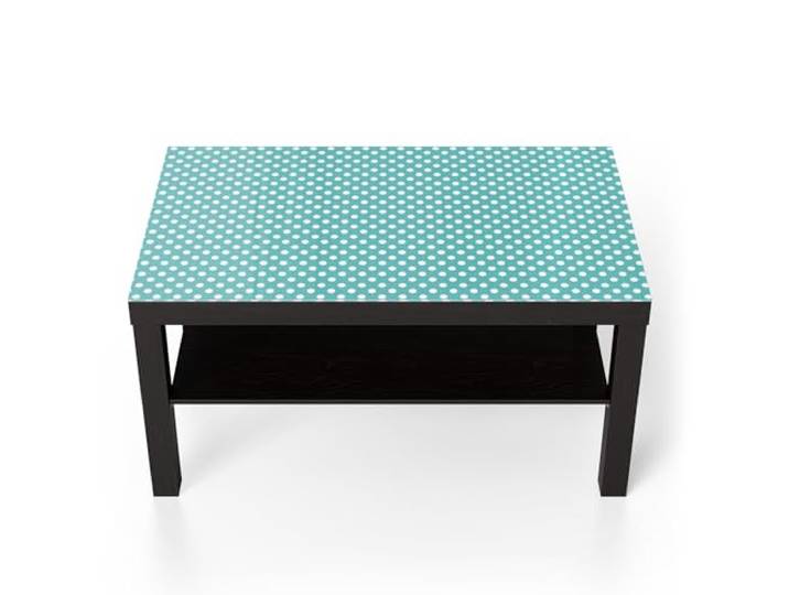 DEQORI Glastisch schwarz groß 90x50 cm Motiv Türkise Harmonie ausgefallener Beistelltisch aus Glas Hochglanz Couchtisch fürs Wohnzimmer moderner Couch Tisch mit Design
