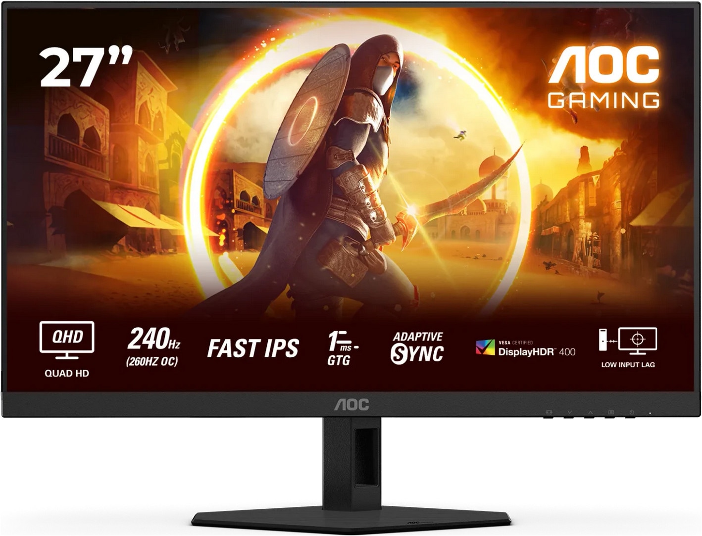 AOC Q27G4ZR 27 Zoll WQHD Fast IPS LED 16:9 240 Hz Gaming Monitor