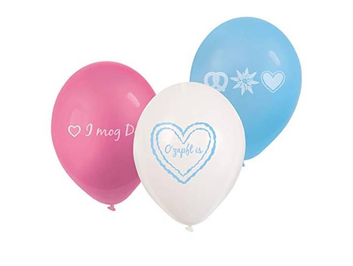 Amscan 9903349 - ballonnen Oktoberfest, 6 stuks, maat 22,8 cm / 9 , latexballonnen, helium, vulbaar, decoratie, Beieren, themafeest