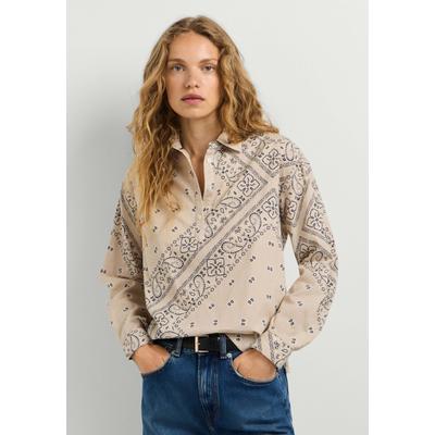 Funktionsshirt PEPE JEANS "Freizeithemd GEORGY SHIRT", Damen, Gr. XS, beige (malt beige), 100% Baumwolle, Shirts Funktionsshirt
