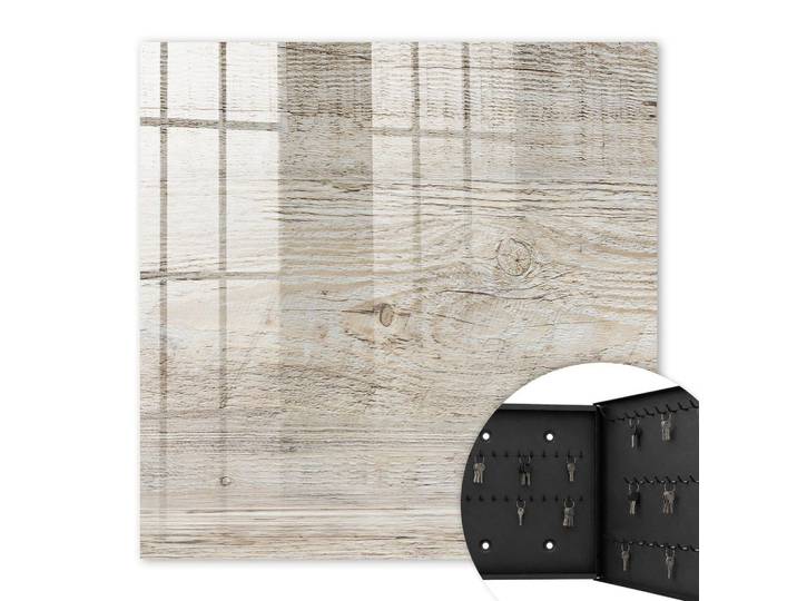 SCHLÜSSELBOX Schwarz 30x30 cm- Türöffnung nach rechts - Holzstruktur