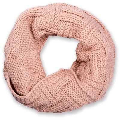 Strickschal STYLEBREAKER "Strick Loop mit Gitter und Rippenmuster", Damen, rosa (altrose), Obermaterial: 100% Viskose CV., Modisch, Modetücher