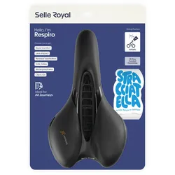 Selle Royal Respiro Athletic Fahrradsattel mit Gelpolsterung und Belüftungskanal, unisex, Stracciatella