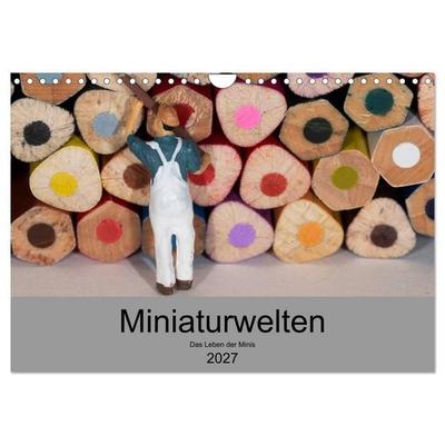 Miniaturen - Das Leben der Minis (Wandkalender 2027 DIN A4 quer), CALVENDO Monatskalender