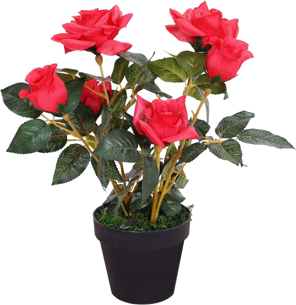Kunstmatige rozenstruik met roze rozen - Rozenstok