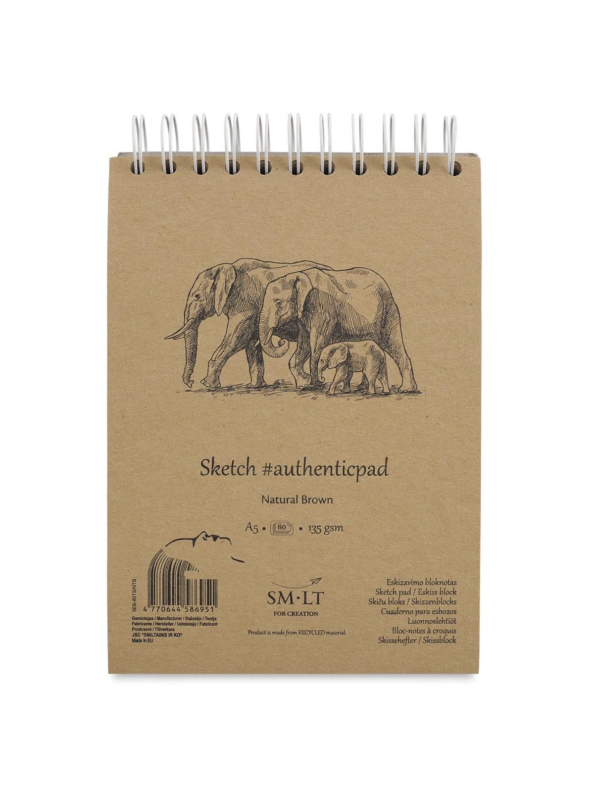 SMLT Drawing pad SKITSE NATUR. BROWN A5. 135g