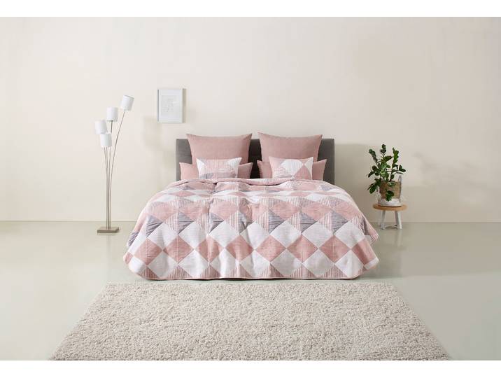 Tagesdecke GOODPRODUCT Maris , rosa, B:250cm L:240cm, Baumwolle, Polyester, Tagesdecken, Tagesdecke, Tagesdecke im Landhausstil, für Kinder und Erwachsene