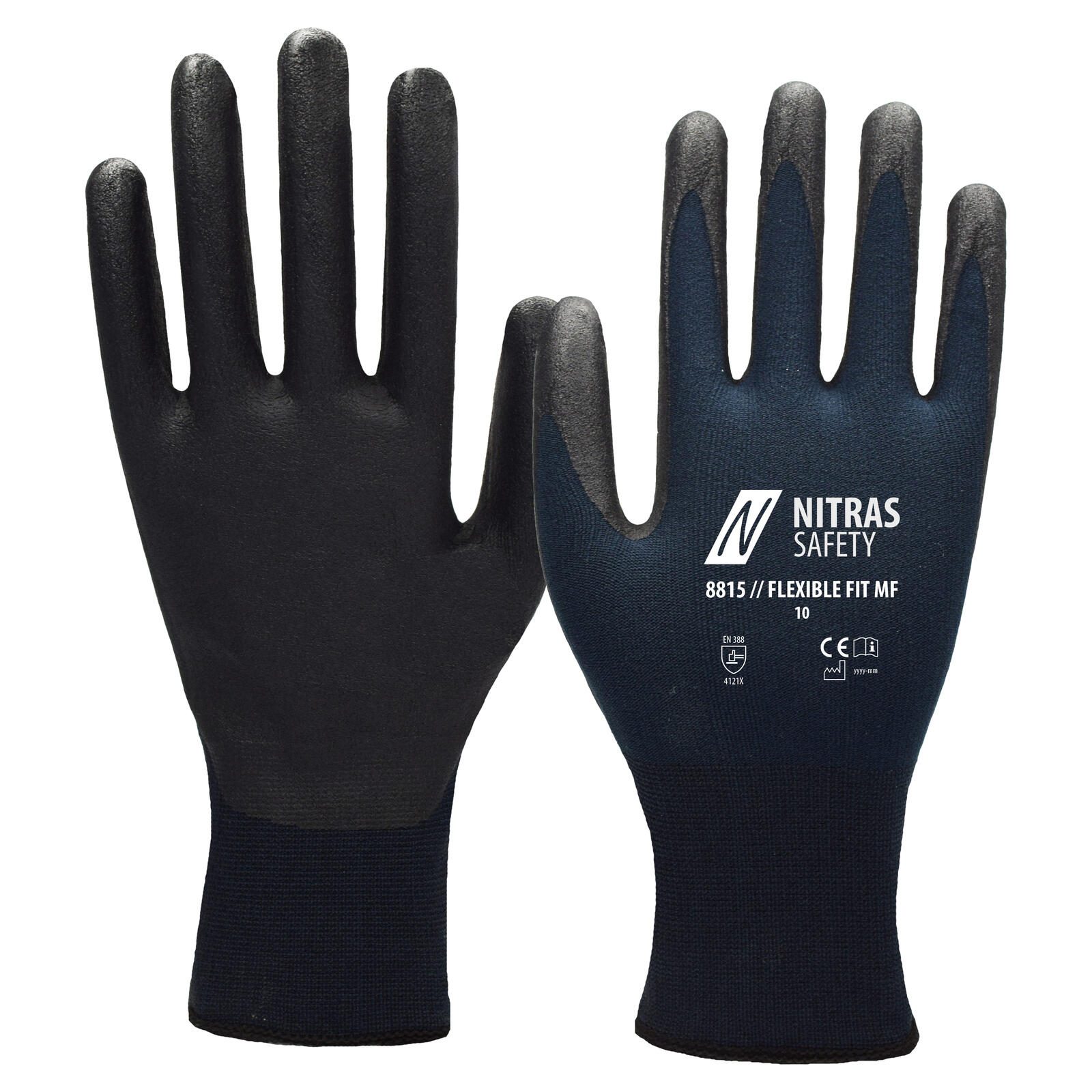 NITRAS® Arbeitshandschuhe 8815 Flexible Fit MF 11 blau,schwarz 8815-11