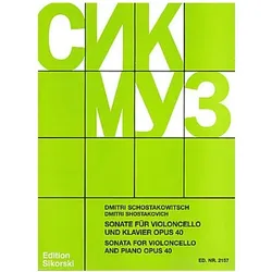 Schostakowitsch, Dmitri, Sonate für Violoncello und, Fachbücher von Dimitri Schostakowitsch