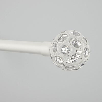 ATI Home Rings 1"" Adjustable Curtain Rod and Finial Set"
