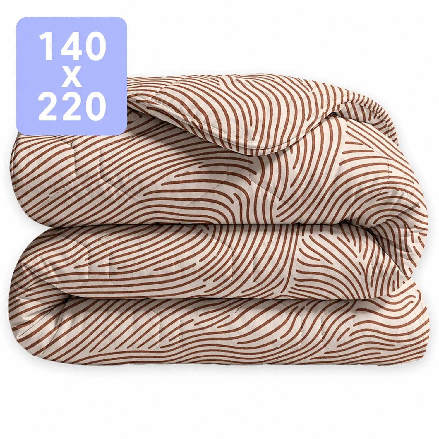 HappyBed Eenpersoonsdekbed Sea of Lines, Microvezel, 140 x 220 cm