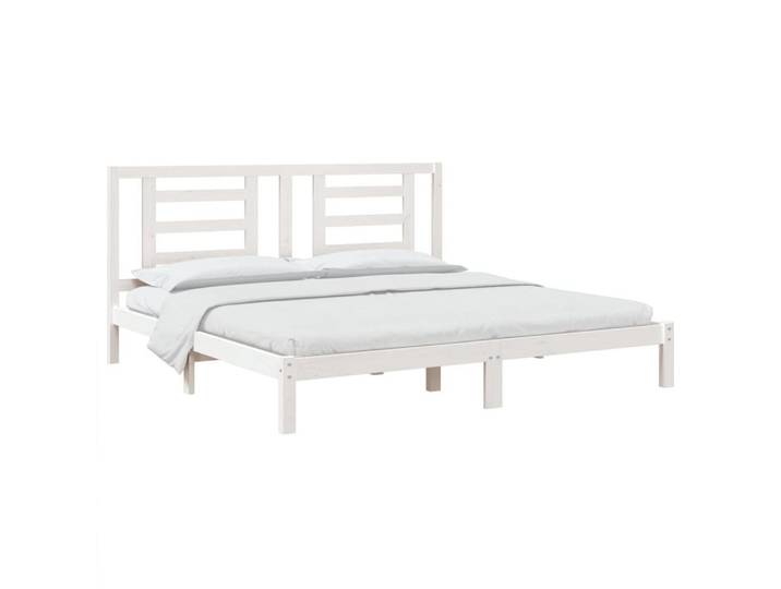 vidaXL Bett Massivholzbett Weiß 180x200 cm