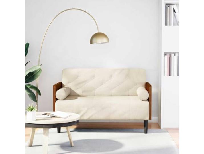 ZQQLVOO Zweisitzer-Sofa 110 cm Leinenstoff Natürliches Material, Schaumstoff-Feder-Kombination, Sperrholzrahmen, für Wohnzimmer, Schlafzimmer