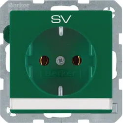 Berker 47506013 Steckdose SCHUKO m BF u Druck Q.x grün