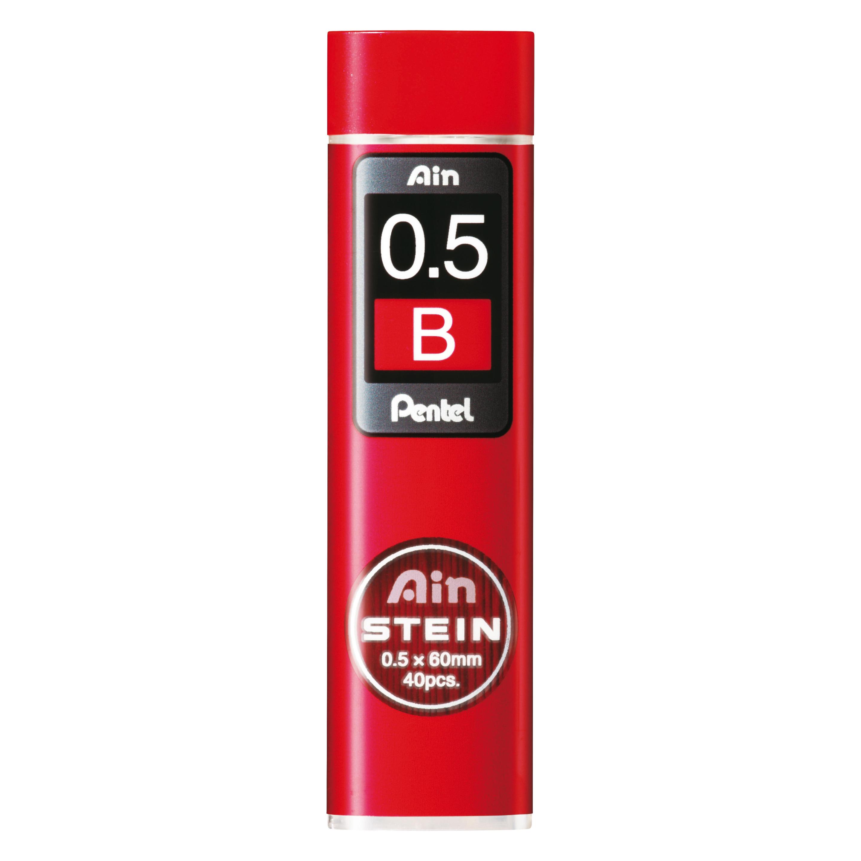 Pentel Druckbleistift-Minen Ain Stein 0.5mm (40 Stk., 0.50 mm, B) (C275-BO)
