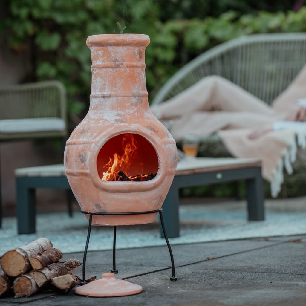 RedFire Lima Leemkachel Terraskachel met Keramiek - Beige
