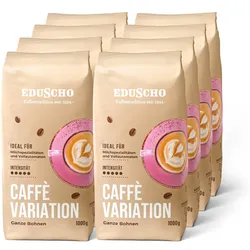 Eduscho Caffè Variation - 8 x 1 kg Ganze Bohne - Intensität: 5/5