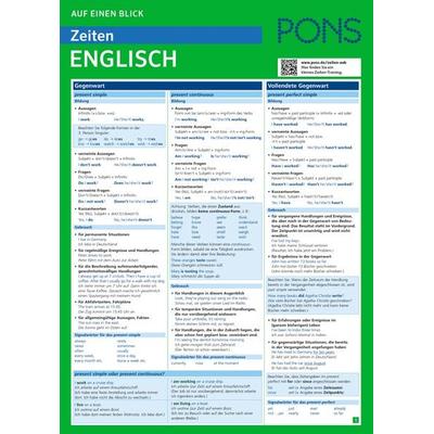 PONS Zeiten auf einen Blick Englisch, Taschenbuch von Christina Cott, PONS Langenscheidt GmbH, 978-3-12-562803-8