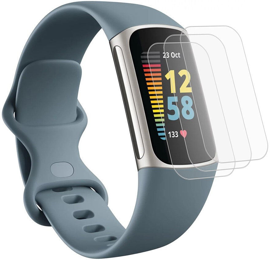 INCOVER Fitbit Charge 6 / 5 Skærmbeskyttelsesfilm - 3x - Gennemsigtig