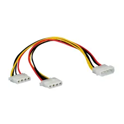 ROLINE Y-Kabel 4 pol. HDD / 2x 4 pol. HDD, 0,3 m
