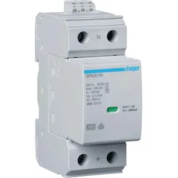 Hager SPA180N Kombiableiter T1+T2 1P N-PE Iimp 100kA Uc 1.5KV Fernmeldekontakt Vorsicherung