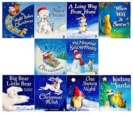 Little Tiger Children's Christmas Storybook Collection - 10 Books Set incl. The Night Before Christmas & One Snowy Night - Paperback - Ages 3-5 - New Festive Gift Set
