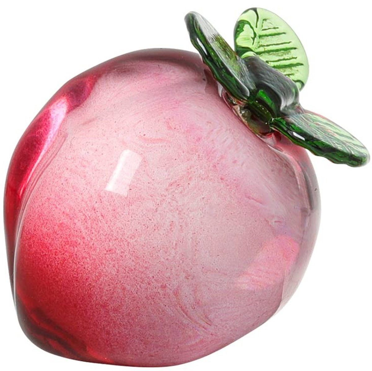 Dailygoods Perzik Beeldje Kristal - Kunstmatig Fruit Ornament