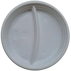cwpack Mehrweg PP Menüteller, 2-geteilt Ø 22 cm · H 2,5 cm 100 St.