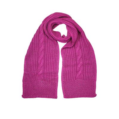 Wollschal "Zopf", Damen, pink, Polyacryl, COLLEZIONE ALESSANDRO, unifarben, Basic, Modetücher, Made in Italy, warm