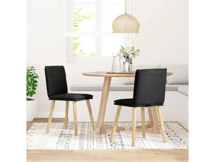 Xolmizyn Esszimmerstühle 2 STK. Stoff/Kautschukholz/Schaumstoff Ergonomisches Design, Gepolsterte Sitzfläche, Stabile Konstruktion