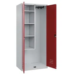 CP Putzmittelspind »Classic Plus Korpus lichtgrau« Drehriegelverschluss Fachbreite rot, 80x185x50 cm