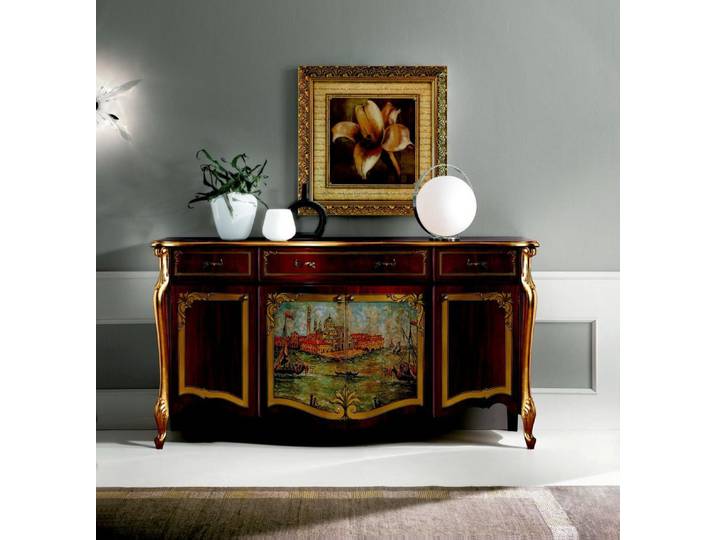 JVmoebel Kommode Italienische Holzkommode im barocken Stil in Braun (1 St., Kommode), Made in Italy